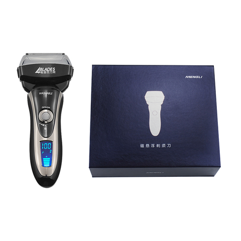 KEMEI – rasoir électrique professionnel pour hommes, Rechargeable, 4 lames, pour la barbe et le visage, séchage humide, F35 ► Photo 1/6