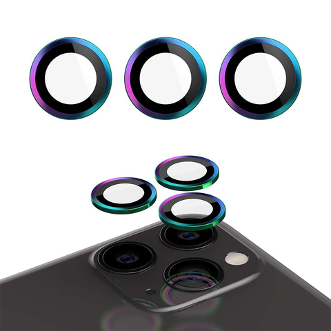 Anneau de caméra arrière pour iPhone 11, objectif de caméra, Protection arrière en verre pour iPhone 11 Pro Max 12 Mini 11Pro ► Photo 1/6
