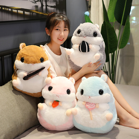 Peluche hamster multifonction 3 en 1, jouet chaud avec couverture, oreiller, jouets pour enfants, cadeau d'anniversaire pour enfants ► Photo 1/6