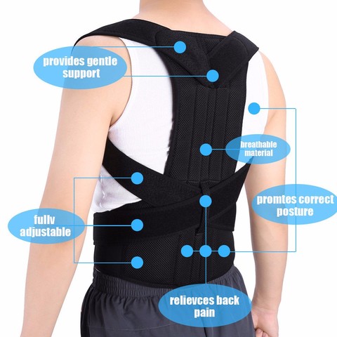 XXXL Posture correcteur dos soutien ceinture orthopédique Posture Corset dos orthèse soutien dos lisseur réglable chauffe épaules ► Photo 1/6