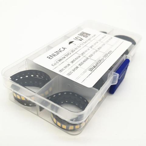 Kit de LED SMD, blanc froid, 500 pièces, 2835 3030 3535 2828 7020 9500-11000K 3V 6V 9V 18V 36V 1W 2W pour la réparation du rétro-éclairage de la télévision ► Photo 1/5