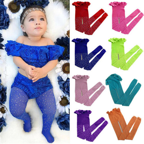 Mode bébé fille collants fête enfants couleur unie poisson Net forage collants ► Photo 1/6