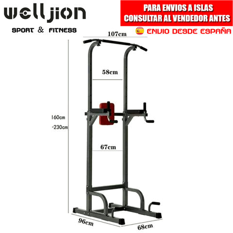 MULTIESTACION AJUSTABLE pour DOMINADAS et MUSCULACION tirer vers le haut ► Photo 1/6