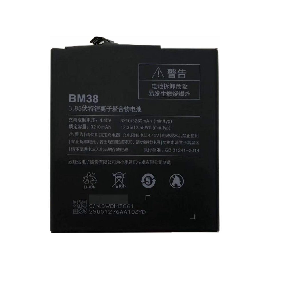 Batterie de téléphone 3260 mAh BM38 pour Xiaomi Mi 4S Batteries rechargeables de remplacement de haute qualité ► Photo 1/1