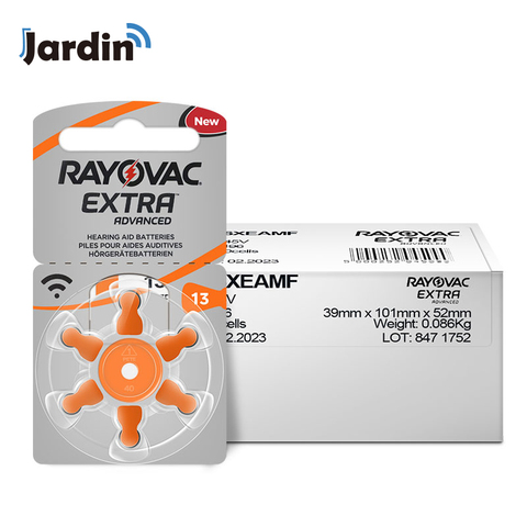 60 x Zinc Air Rayovac Extra haute Performance batterie d'aide auditive, 13 A13 PR48 piles d'aide auditive, livraison gratuite!! ► Photo 1/5