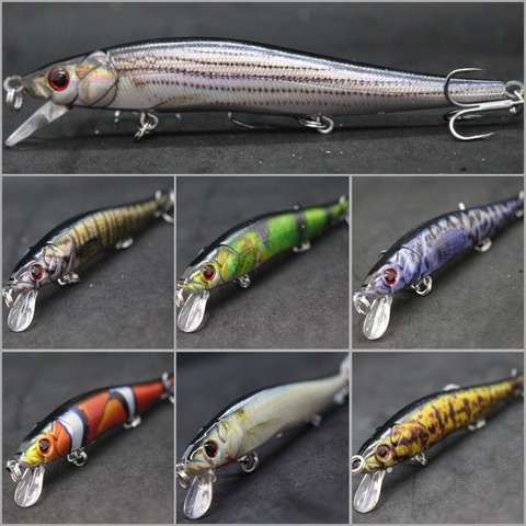 WLure Minnow manivelle appât dur serré oscillant lent naufrage Jerkbait réaliste RealSkin peinture leurre de pêche HM262S ► Photo 1/6