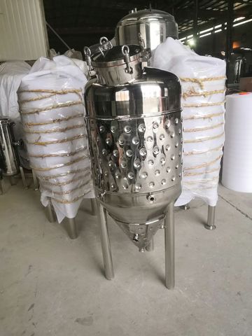 Cuve de Fermentation de bière à 2 barres, 250l, réservoir de Fermentation conique, pour une brasserie Fermenteur de vin en acier inoxydable 304 ► Photo 1/2