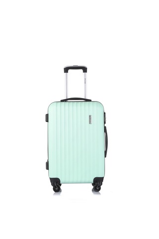 Valise valise valise vert clair menthe couleur valise de voyage voyage vacances valise à roulettes valise de voyage s petit boîtier de chariot ► Photo 1/5