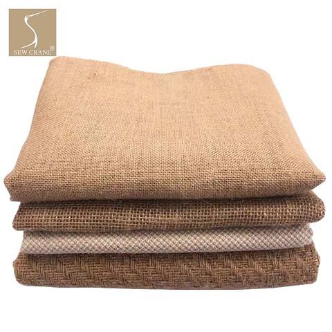 Classique Lin Brun tissu Rugueux un sac Grossier Tissu D'ameublement Tissu De Jute Lin Naturel tissus ► Photo 1/6