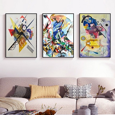Wassily Kandinsky Vintage toile de peinture abstraite célèbre pour décoration, affiche d'art mural ► Photo 1/6