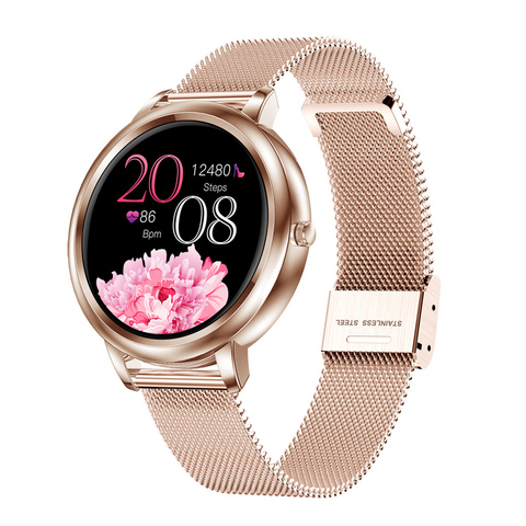 MK20 montre intelligente 2022 plein écran tactile 39mm diamètre femmes Smartwatch pour femmes et filles Compatible avec Android et IOS ► Photo 1/6