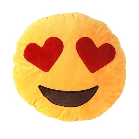 Oreiller emoji coeur yeux (coeurs emoji) ► Photo 1/3