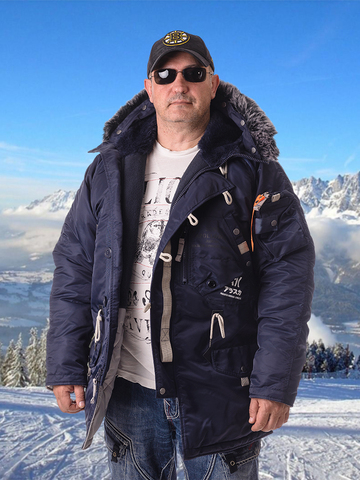 Alaska apolloget Sapporo veste d'hiver homme avec capuche en fausse fourrure, avec poches, matière imperméable ► Photo 1/6