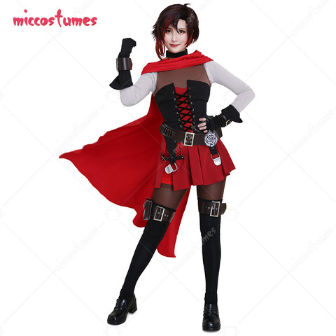 Costume de Cosplay Rose rubis avec cape et ceintures Costumes de mariage pour femmes ► Photo 1/5