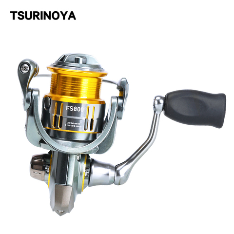 TSURINOYA moulinet de pêche FS 800 1000 2000 3000 bobine de pêche en métal 7kg Max glisser 9 + 1BB moulinet de truite ultraléger ► Photo 1/5