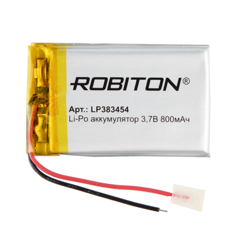 Batterie polymère Li-ion lp383454 robiton, prisme li-pol avec circuit de protection ► Photo 1/1