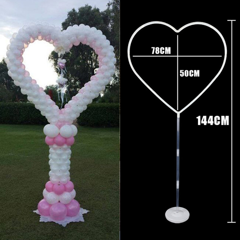 Ballon guirlande coeur forme support pour bébé douche décorations joyeux anniversaire fête décoration enfants adulte fournitures de fête de mariage ► Photo 1/6