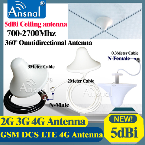 Antenne GSM 2G/3G/4G LTE Omni, antenne interne pour Booster le Signal du téléphone portable, avec câble de 0.3/2/3 mètres ► Photo 1/6