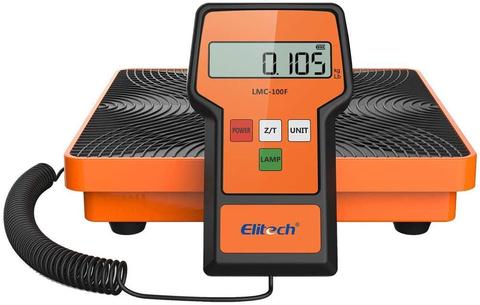 Elitech-LMC-100F, échelle de récupération numérique de réfrigérant, échelle de charge électronique, pour boîtier Portable avec fil et télécommande HVAC, 110lbs/50kg ► Photo 1/6