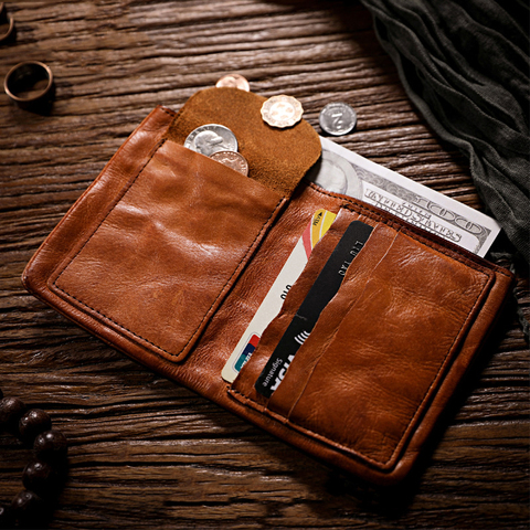 SIKU-portefeuille en cuir pour hommes, étui à la mode, portefeuille masculin, pièce de monnaie porte-monnaie ► Photo 1/5