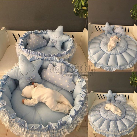 Acheter Jaju Tapis De Jeu Retractable Bebe Design D Etoile Bleue Tapis De Jeu Retractable Nid De Bebe En Ligne Alitools