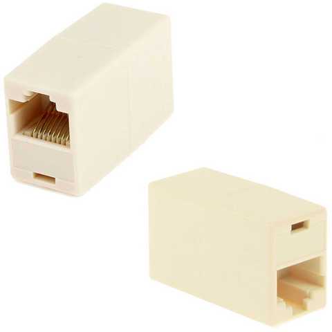 Adaptateur coupleur ETHERNET RJ45 commutateur RJ45 Couleur Beige Femelle Female ► Photo 1/2