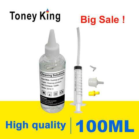 Toney King – tête d'impression, bouteille de 100ML, nettoyage d'encre à colorant liquide avec seringue, tous les outils pour Canon sur la tête d'imprimante ► Photo 1/4