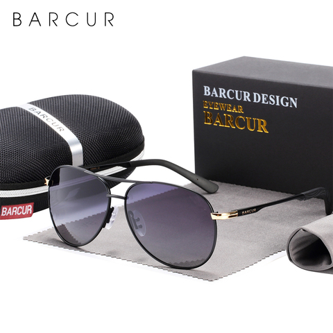 BARCUR – lunettes de soleil polarisées pour femmes, dernier dégradé, pilote, gafas oculos de sol masculino ► Photo 1/6
