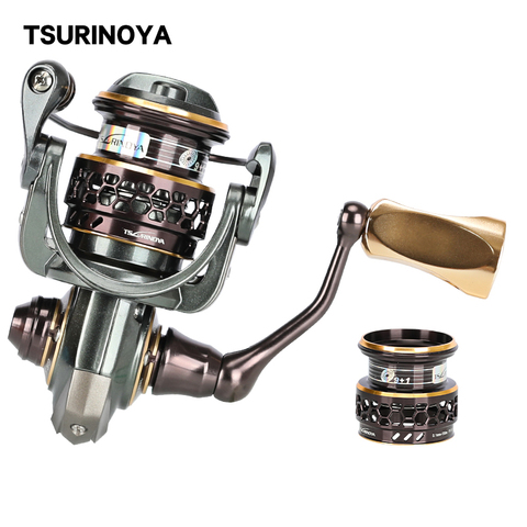 TSURINOYA-moulinet de pêche Spinning ultra léger avec deux bobines pour leurre de pêche Jaguar 500, puissance de frein de 4kg, 166g, BFS, truite ► Photo 1/6