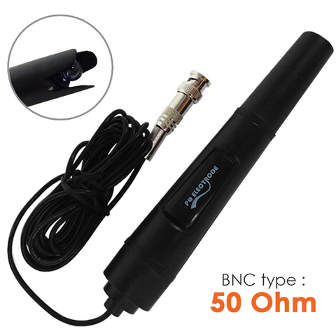 Sonde d'électrode de pH de câble de 300cm gamme BNC 0.00 à 14.00pH avec 2 Solution tampon d'étalonnage ► Photo 1/6