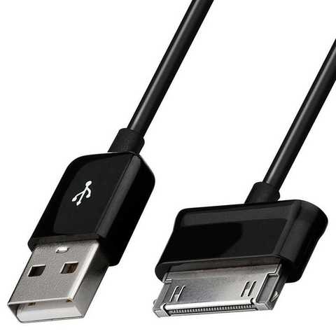 USB Data Cable Chargeur Câble de Données Data Sync Noir pour Samsung Galaxy TAB 2 10.1 P5110 & 7.1 Charger ► Photo 1/1