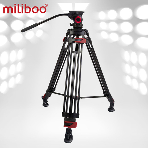 Miliboo – trépied de caméra de voyage professionnel 603A, en aluminium, avec tête fluide, robuste, pour tir d'oiseaux, taille de bol 75mm ► Photo 1/6