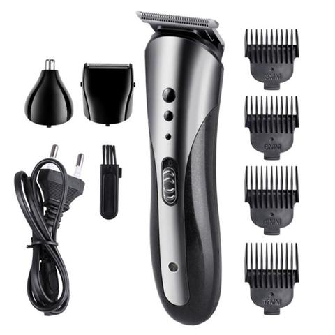 Multifonctionnel homme tondeuse à cheveux Rechargeable professionnel tondeuse à cheveux électrique barbe rasoir nez tondeuse à cheveux prise US/ue/royaume-uni ► Photo 1/6