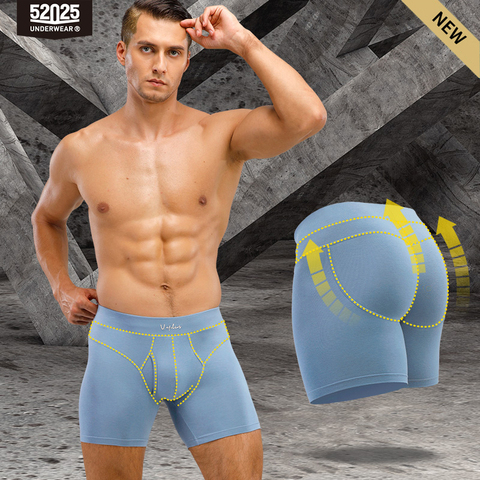 52025 hommes sous-vêtements longs boxeurs coton Modal doux confortable Push-up boxerslips hommes sous-vêtements Sexy longs boxeurs ► Photo 1/5