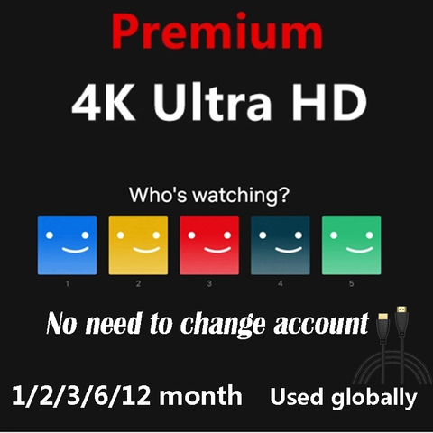 Netflix 1 an 1 mois 5 écran Netflix compte premium carte cadeau mondiale  Netflix compte privé 100% stable ordinateur portable 4K Ultra HD -  Historique des prix et avis, Vendeur AliExpress - HDMI-4K Store