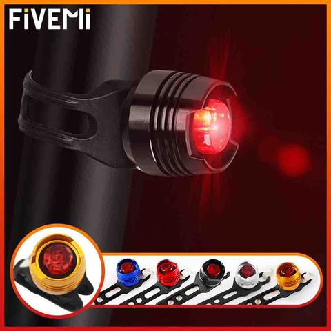 Lampe de poche arrière LED étanche pour vélo, éclairage de bicyclette, lampe d'avertissement de sécurité, pour cyclisme en montagne, tige de selle ► Photo 1/6