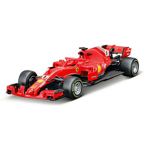 Bburago – modèle de voiture moulé sous pression, 1:43, 2022 Ferrari SF71H NO.5, ribtian Vettel NO.7, Kimi Raikkonen, nouveau, en boîte ► Photo 1/1