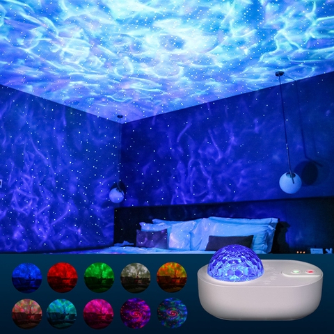 Vaisseau spatial coloré ciel étoilé galaxie projecteur lumière USB Bluetooth contrôle lecteur de musique LED veilleuse lampe de Projection cadeaux ► Photo 1/6