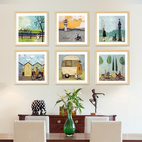 Nous sommes une famille nordique affiches et impressions toile mur Art peintures à l'huile photos murales pour salon décor à la maison pas de cadre ► Photo 1/6