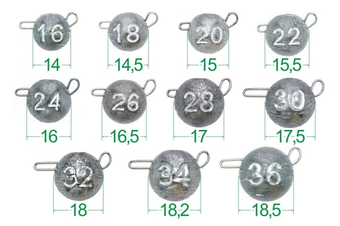 Cargaison pliable «Cheburashka», cousinière pour la pêche, cousinière de plomb 16 à 36 grammes 5 pièces ► Photo 1/1
