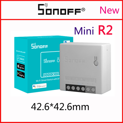 Sonoff Mini R2 Smart Wifi commutateur maison bricolage petits commutateurs de lumière bidirectionnelle minuterie télécommande travail avec Alexa Google Home ► Photo 1/6