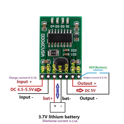 Module de Support de puissance de protecteur de décharge de charge de batterie au Lithium pour la batterie 3.7V 4.2V ► Photo 1/5