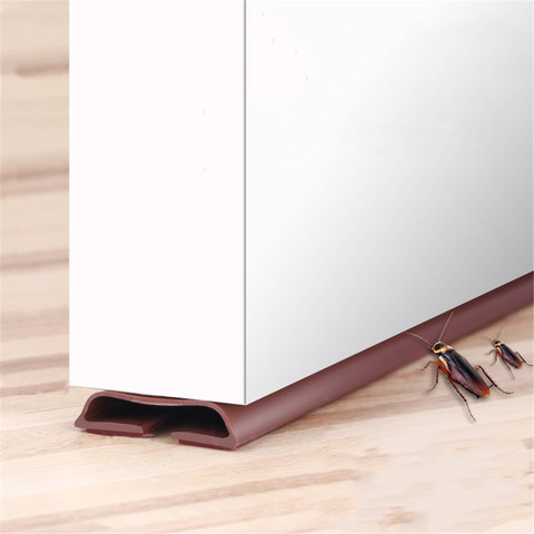 Self-adhesive Door Bottom Draft Stoper Threshold Seals Strip Traceless PVC Sealing Bar Waterproof Brown White ► Photo 1/1