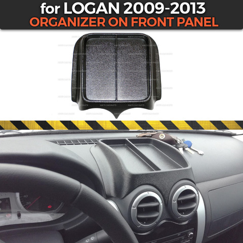 Panneau avant de rangement pour Renault Logan 2009 – 2013, console en plastique ABS, poche en plastique gaufré, accessoires de style de voiture ► Photo 1/6