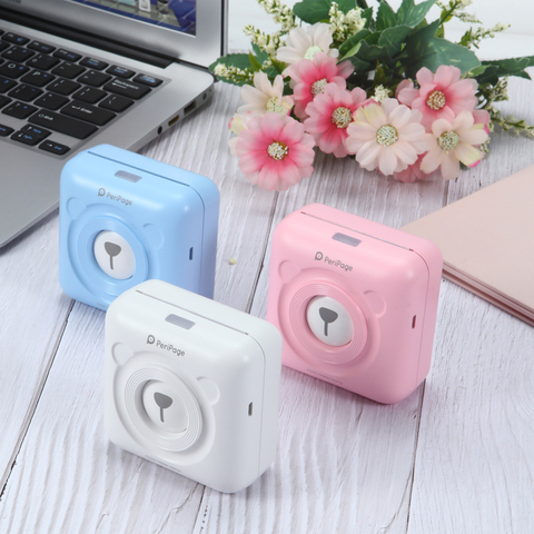 Peripage A6 Mini Pocket Portable Photo Imprimante Thermique Imprimante Bluetooth Mobile Autocollant 58mm Impression Code-barres Pour Office School Utiliser Android iOS Windows Cadeau De Noël Pour Garçon Fille ► Photo 1/6