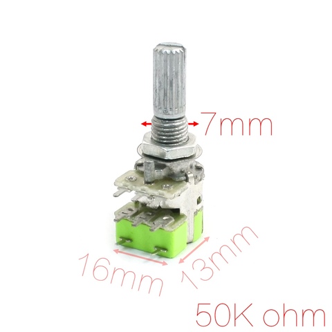 UXCELL stéréo B503 50K Ohm | 8 broches, réglage supérieur, double linéaire conique, commutateur de contrôle de Volume, potentiomètre R125G ► Photo 1/3