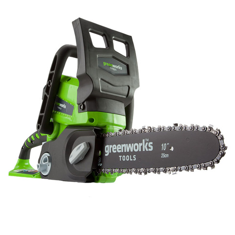 Chaîne de scie rechargeable GreenWorks g24cs25 24V (sans batterie et mémoire, autonomie 40 min, tension sans clé C ► Photo 1/3