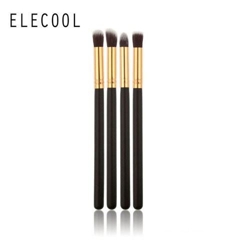 ELECOOL 4/1 pcs/ensemble Professionnel Fard À Paupières Brosses Mélange Ombre À Paupières Cils Crayon Brosse Maquillage Outil Top Qualité pour les Femmes ► Photo 1/6