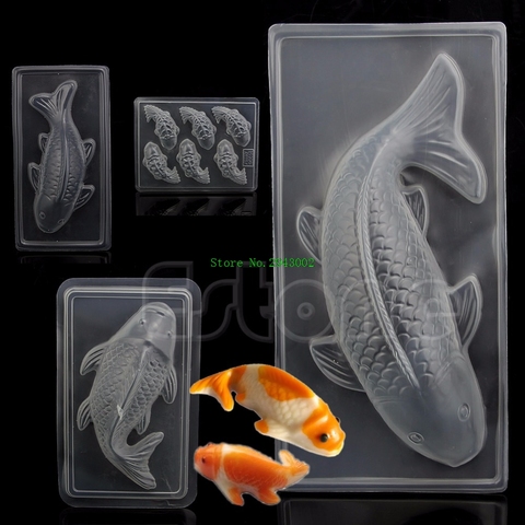 2022 nouveau 3D Koi poisson en plastique gâteau chocolat moule gelée à la main Sugarcraft moule bricolage ► Photo 1/6