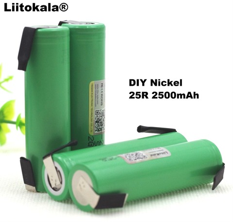 Liitokala – batterie lithium 18650 25R 2500mAh, 4 pièces, 20a, décharge continue, pour + bricolage de feuilles Nickel ► Photo 1/3